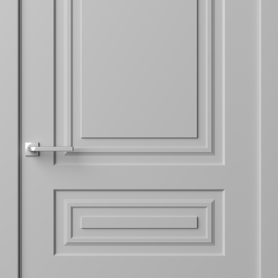 Дверь межкомнатная глухая Комфорт-3 70x220 см эмаль цвет гейнсборо с замком и петлями