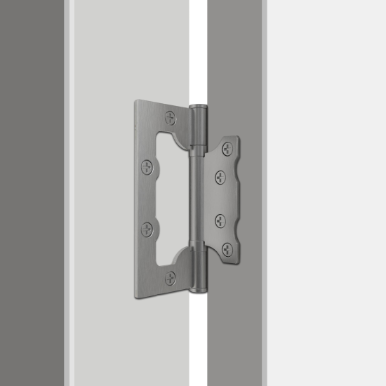 Дверь межкомнатная глухая Комфорт-3 70x220 см эмаль цвет гейнсборо с замком и петлями