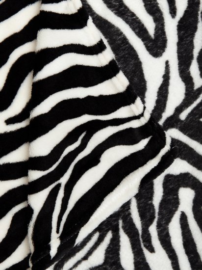 Плед Зебра 150x200 см фланель цвет черный