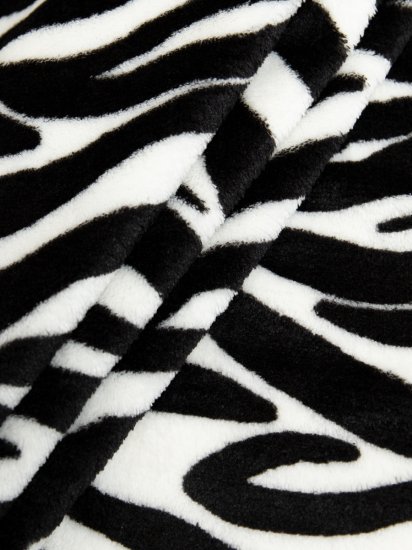 Плед Зебра 150x200 см фланель цвет черный