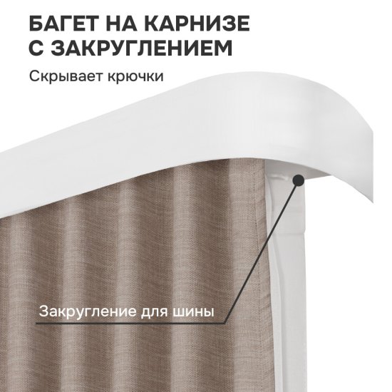 Бленда 50 мм для пластмассового карниза 350 см белый