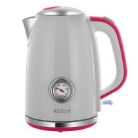 Чайник KITFORT КТ-6798 2200Вт 1,7л металл/пластик серо-бежевый