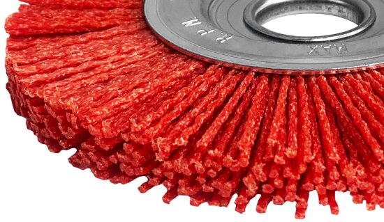 Щетка для УШМ дисковая Vertextools 125 мм, нейлон