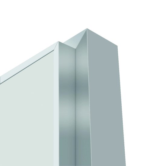 Дверь межкомнатная глухая обратного открывания Invisible 70x230 см правая цвет белый с замком