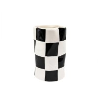 Набор аксессуаров для ванной комнаты Bath Plus chess 4 шт бело-черный