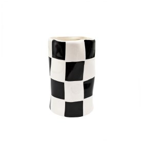 Набор аксессуаров для ванной комнаты Bath Plus chess 4 шт бело-черный