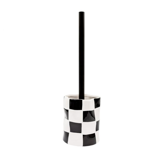 Набор аксессуаров для ванной комнаты Bath Plus chess 4 шт бело-черный