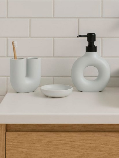 Набор аксессуаров для ванной комнаты Zenfort роска 4 шт белый