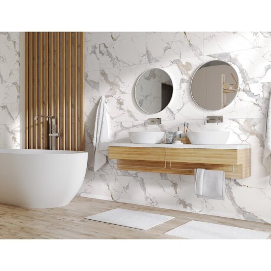 Керамогранит GlobalTile Calacatta Imperial белый 800x400x8,5 мм (5 шт.=1,6 кв.м)