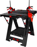 Верстак столярный складной Vertextools 2070-07 690x860x1300 мм максимальная нагрузка 125 кг