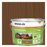 Защитно-декоративный антисептик лессирующий MONLID полуматовый орех 9 л