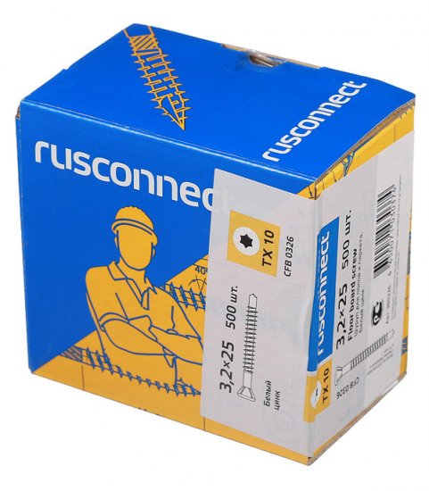 Саморезы для массивной доски 25x3,2 мм оцинкованные (500 шт.)