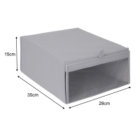 Коробка для обуви KONSENSA 28x15x35 см нетканый материал цвет серый