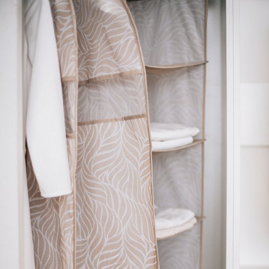 Чехол для одежды Листья 1000х600 мм бежевый
