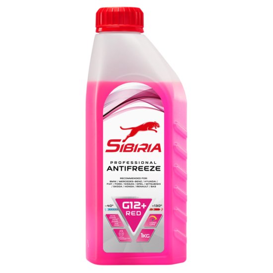 Антифриз SIBIRIA Antifreeze G12+ красный 1кг