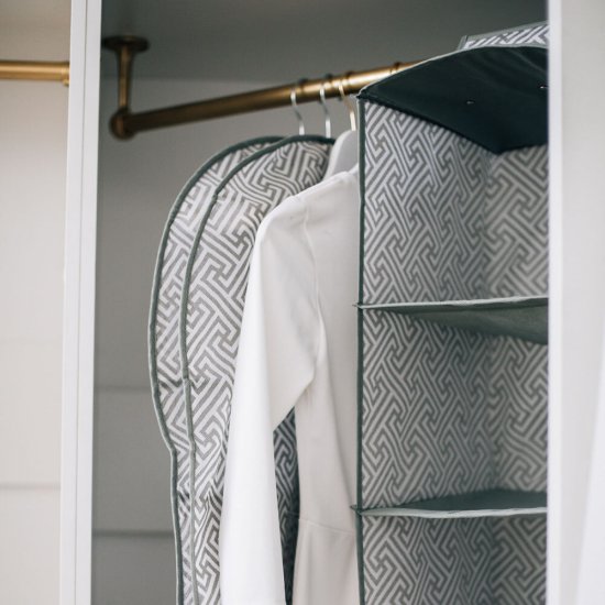 Чехол для одежды Орнамент 1000х600 мм серый