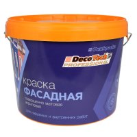 Краска фасадная в/э DecoTech фасадная база LАP матовая 9л белая, арт.15041