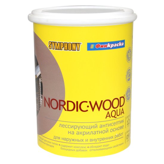 Антисептик SYMPHONY Nordic Wood Aqua  0,9л бесцветный, арт.1101089