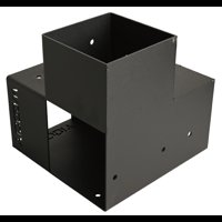 Коннектор угловой проходной 100x100 мм цвет черный