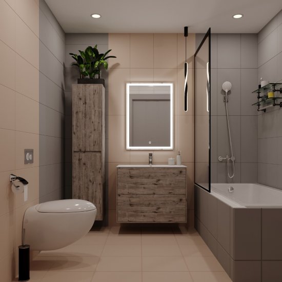 Плитка облицовочная Lavelly Монохром бежевая 600x300x9 мм (10 шт.=1,8 кв.м)