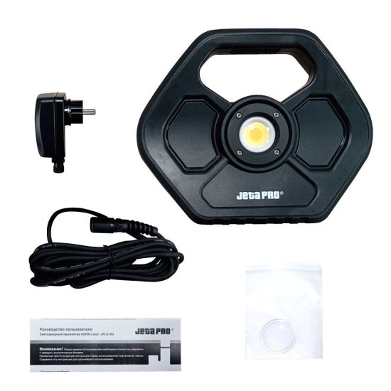 Фонарь переносной Jeta Pro JPLS-30 AURA-3 светодиодный 1 LED 50 Вт аккумуляторный Li-Ion 7500 мАч пластик/алюминий 5 режимов