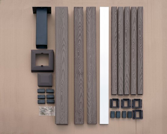 Комплект ограждений из ДПК 1000х1000мм, цвет венге