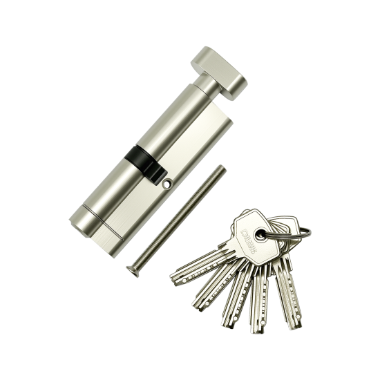 Цилиндр для замка DILWIS L3 50x50 мм ключ-вертушка цвет никель