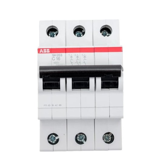 Автоматический выключатель модульный ABB SH203 3P 16А тип C 6 кА 400 В (2CDS213001R0164)