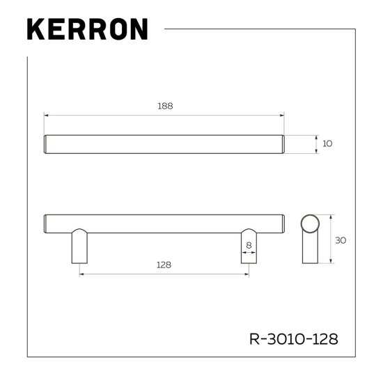 Мебельная ручка R-3010 128 мм черная