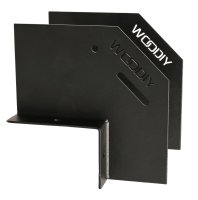 Опора угловая 100x100 мм цвет черный