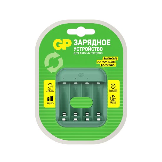 Зарядное устройство для аккумуляторов GP B423CS 4 аккумулятора