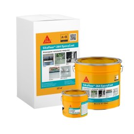 Пол эпоксидный Sika Sikafloor-264 EpoxyCoat (A+B) двухкомпонентный серый RAL 7040 8,5 кг + 1,5 кг
