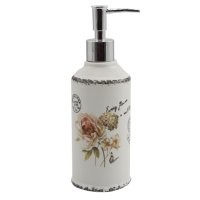 Дозатор для жидкого мыла  VITARTA Fleurs керамика пластик бежевый