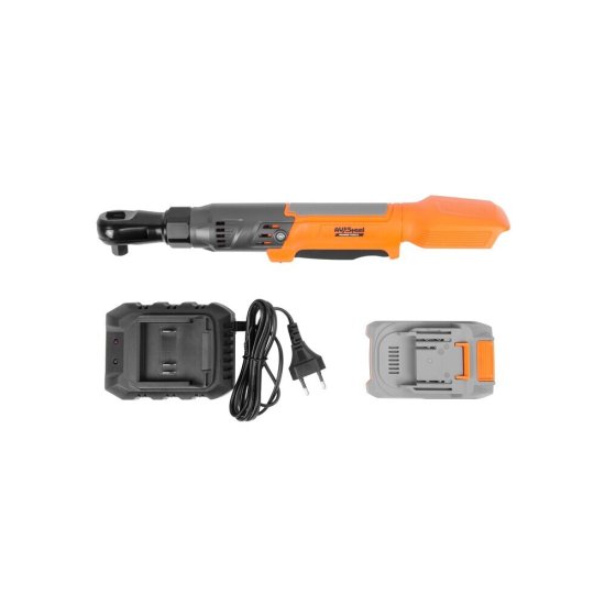 Трещотка ударная аккумуляторная бесщеточная AV Steel AV-CR 18/90 BL 18 В 2 Ач Li-Ion 1 АКБ и ЗУ (AV-961405)