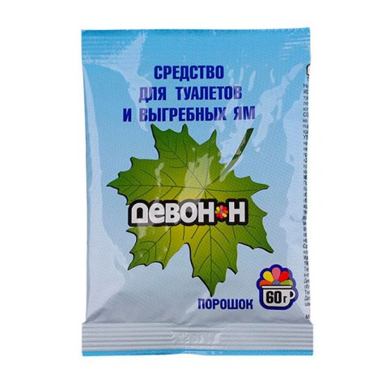 Порошок Девон-Н для биотуалетов и выгребных ям 60г