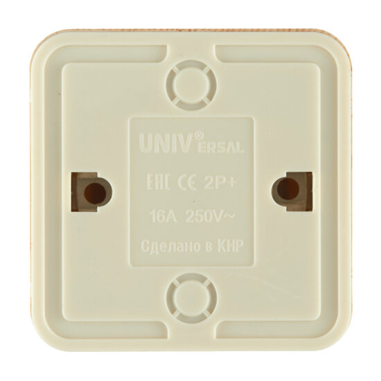 Розетка UNIVersal Олимп накладная сосна без заземления (5560896)
