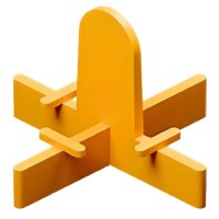 Крестик для кафельной плитки многоразовый 1,5мм 100шт оранжевый