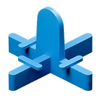 Крестик для кафельной плитки многоразовый 2,5мм 100шт синий