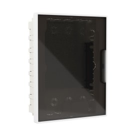 Щит слаботочный встраиваемый DKC Frame пластиковый IP40 399х311х100 мм 24 модуля прозрачная дверь белый (F24B4WDDIY)