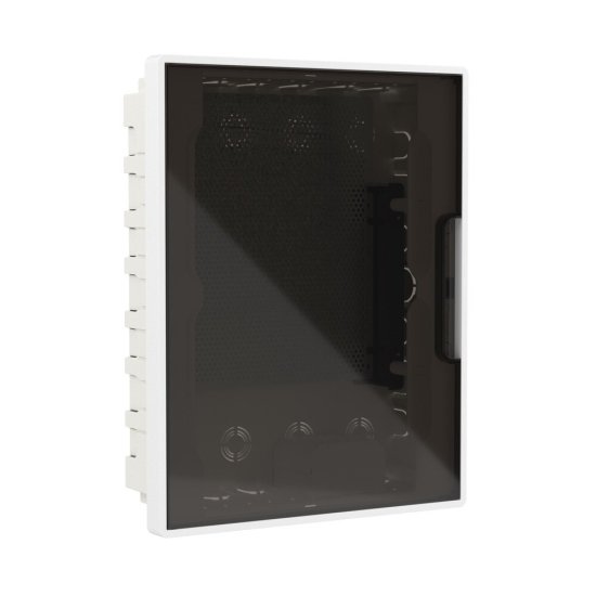 Щит слаботочный встраиваемый DKC Frame пластиковый IP40 399х311х100 мм 24 модуля прозрачная дверь белый (F24B4WDDIY)