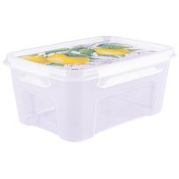Контейнер для продуктов ПОЛИМЕРБЫТ Fresh 1,1л 16,5х11,6х9,5см 4 замка прямоугольный пластик