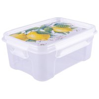 Контейнер для продуктов ПОЛИМЕРБЫТ Fresh 0,75л 16,5х11,6х6,5см 4 замка прямоугольный пластик