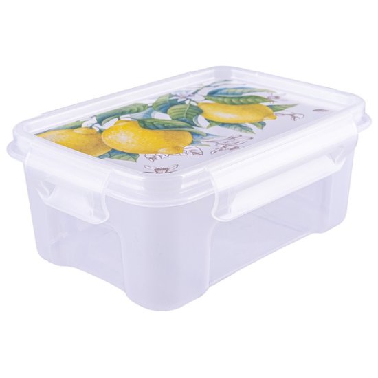 Контейнер для продуктов ПОЛИМЕРБЫТ Fresh 0,75л 16,5х11,6х6,5см 4 замка прямоугольный пластик