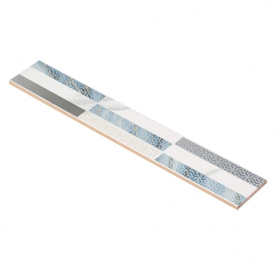 Плитка бордюр Axima Виченца мультиколор g1 400x60x8 мм