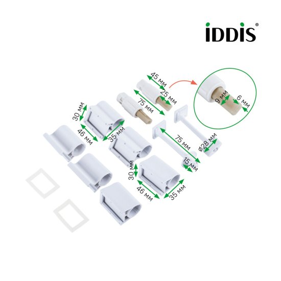 Крепление для сиденья унитаза пластик Iddis