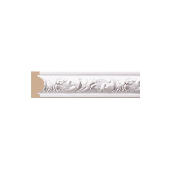 Молдинг из экополимера ударопрочный 30х14х2400 мм Decomaster Decor 157-115 белый