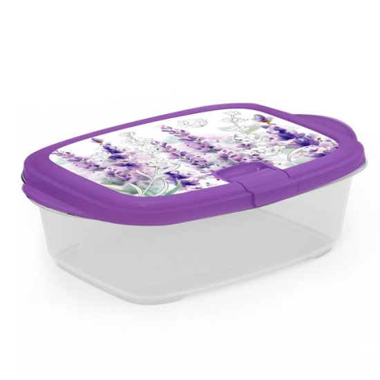 Контейнер продуктов ПОЛИМЕРБЫТ Lavender 0,7л 17х11х7,5см прямоугольный пластик