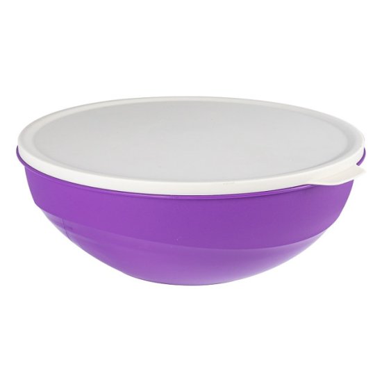 Миска ПОЛИМЕРБЫТ Lavender 22,5см 3л пластик с крышкой