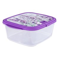 Контейнер продуктов ПОЛИМЕРБЫТ Lavender 1,5л 15х15х10см прямоугольный пластик