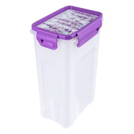 Контейнер продуктов ПОЛИМЕРБЫТ Lavender 1,8л 16,5х11,6х17см 4 замка прямоугольный пластик